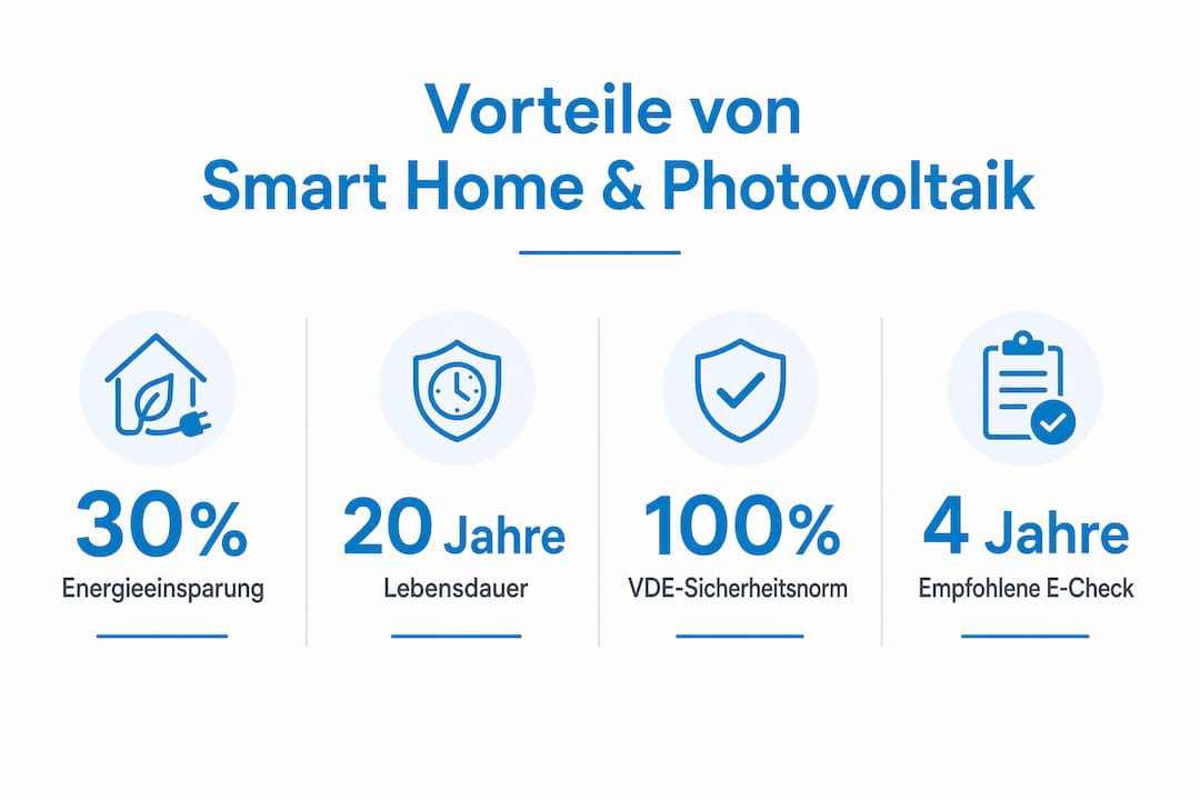 Infografik: Die wichtigsten Vorteile von Smart Home und Photovoltaik auf einen Blick