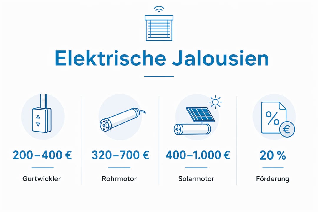 Übersicht: Preise und Varianten elektrischer Jalousien auf einen Blick