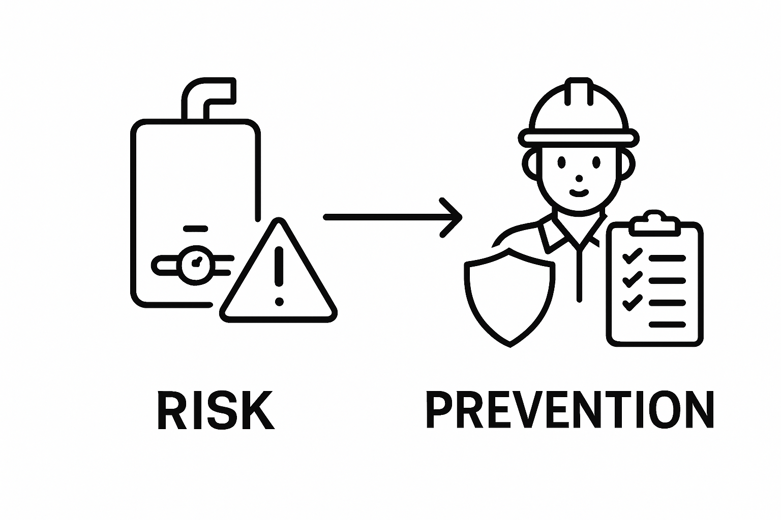 Infographic: comparing heating system risks vs. professional prevention