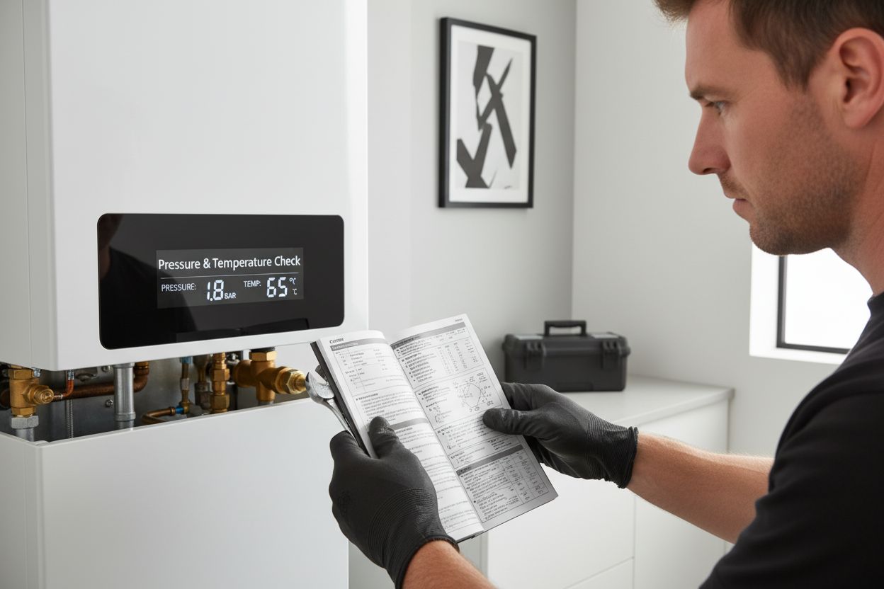 boiler pressure temperature check