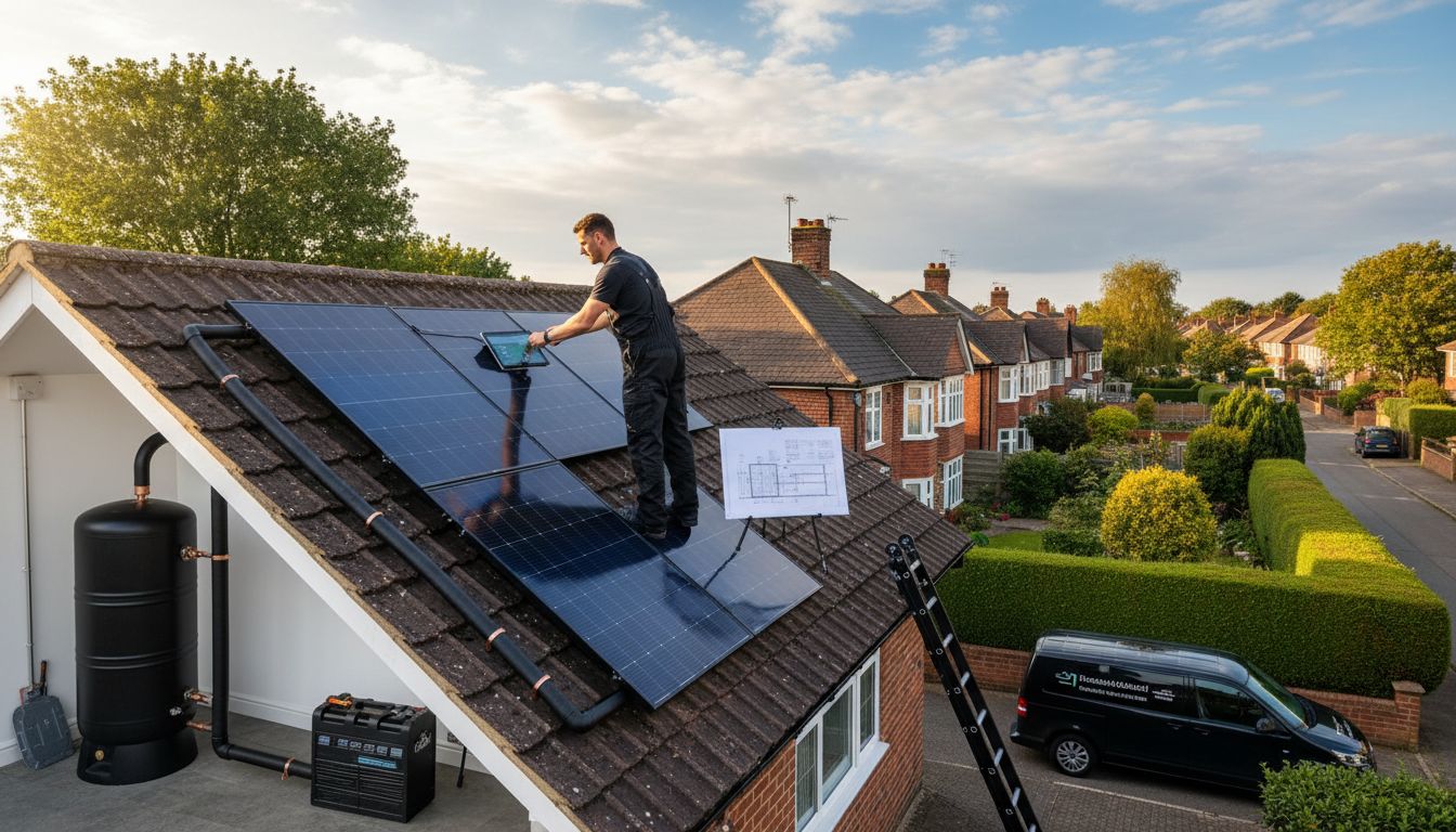 UK solar thermal installation