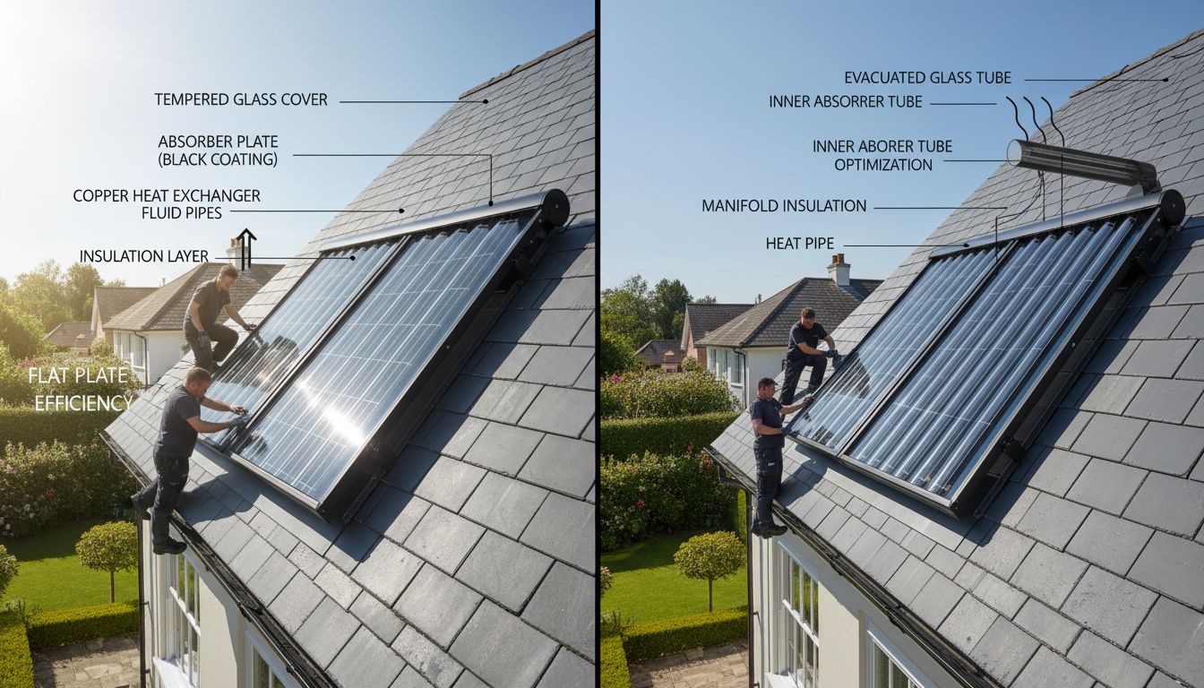 flat plate evacuated tube collectors