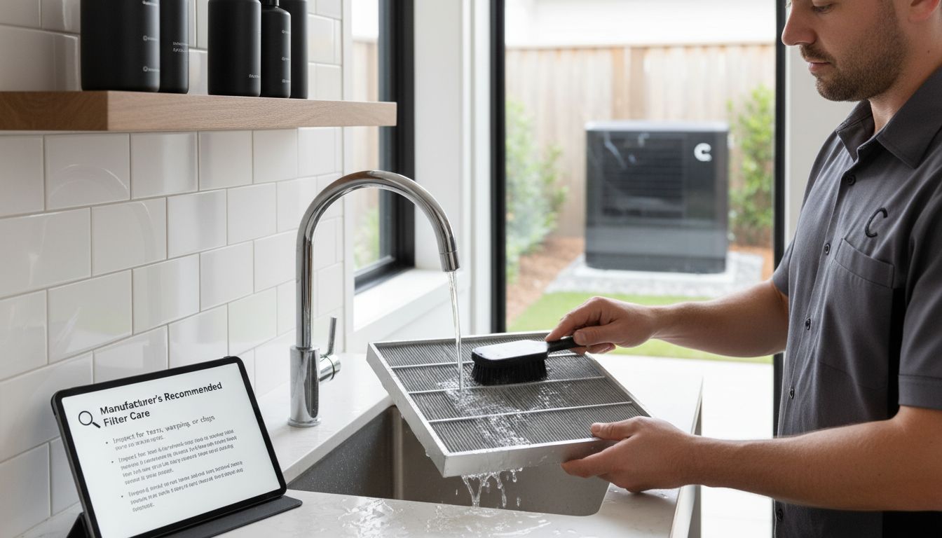 cleaning heat pump filter