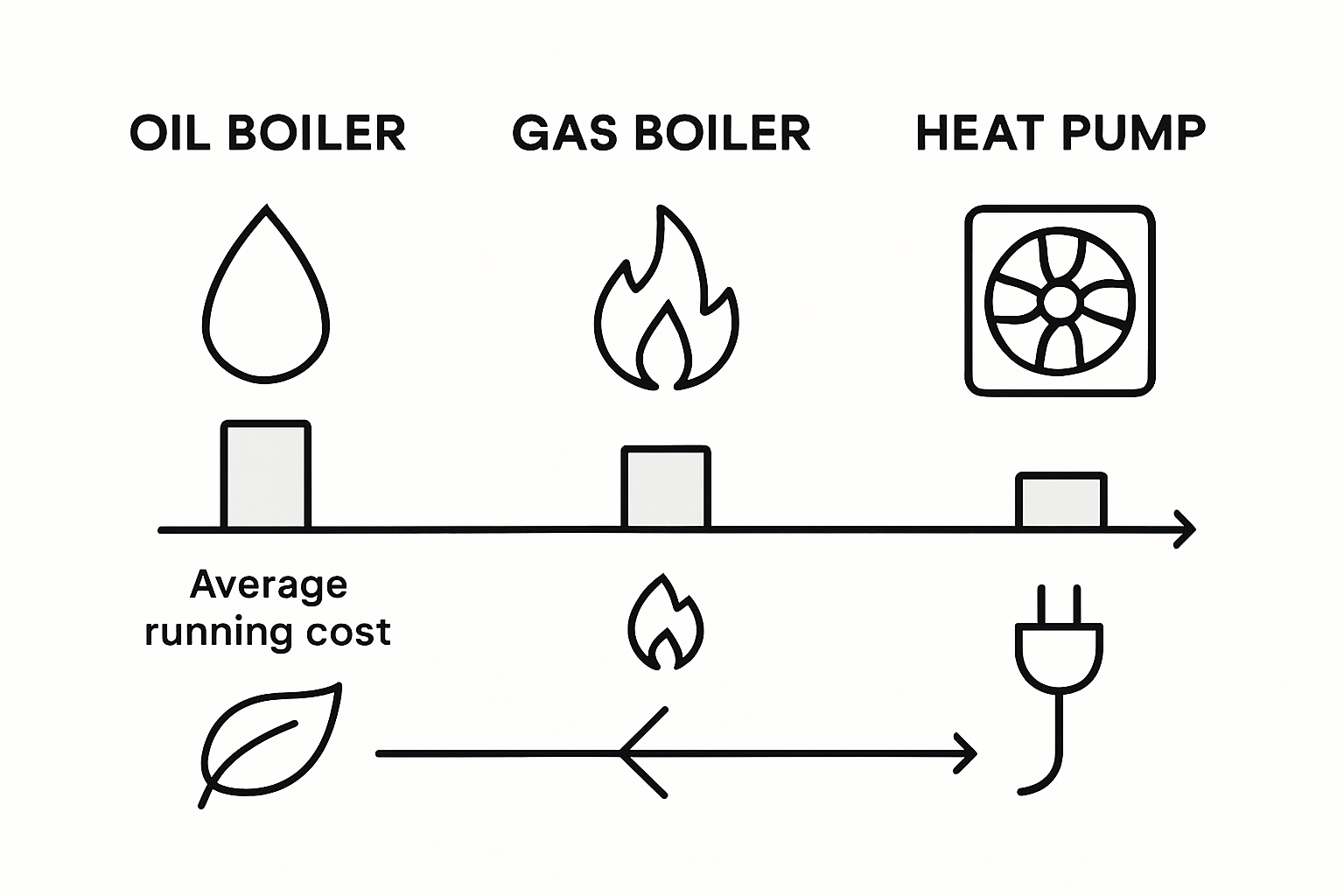 Comparison of oil boiler running costs and efficiency