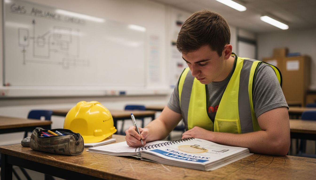Trainee gas engineer studies certification manual