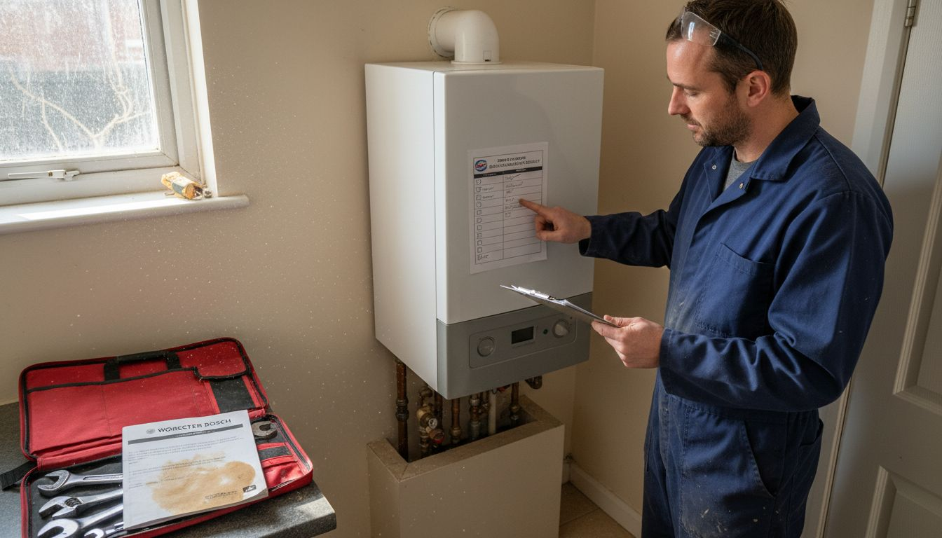 Boiler engineer consulting at home installation
