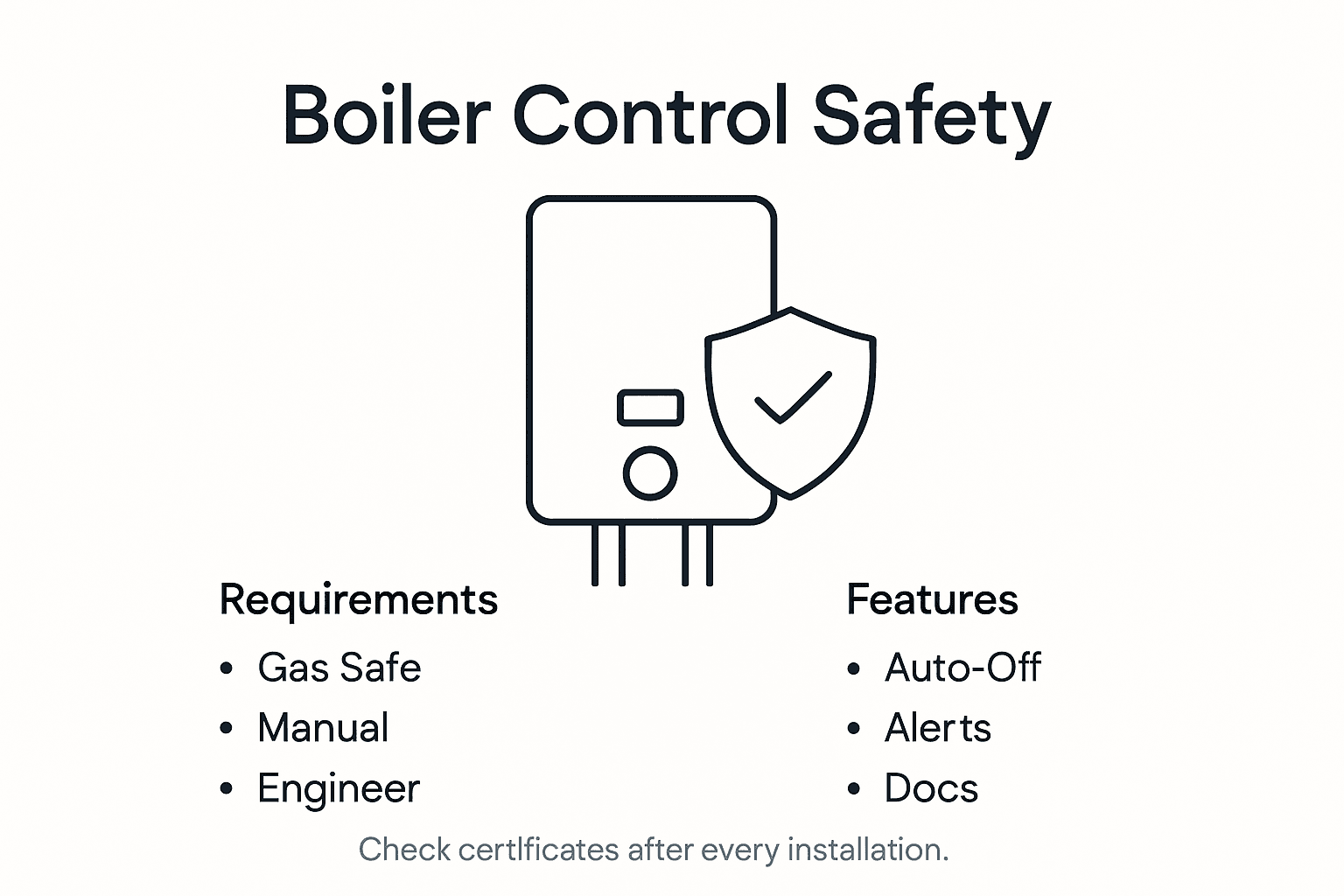 Infographic of boiler control safety requirements