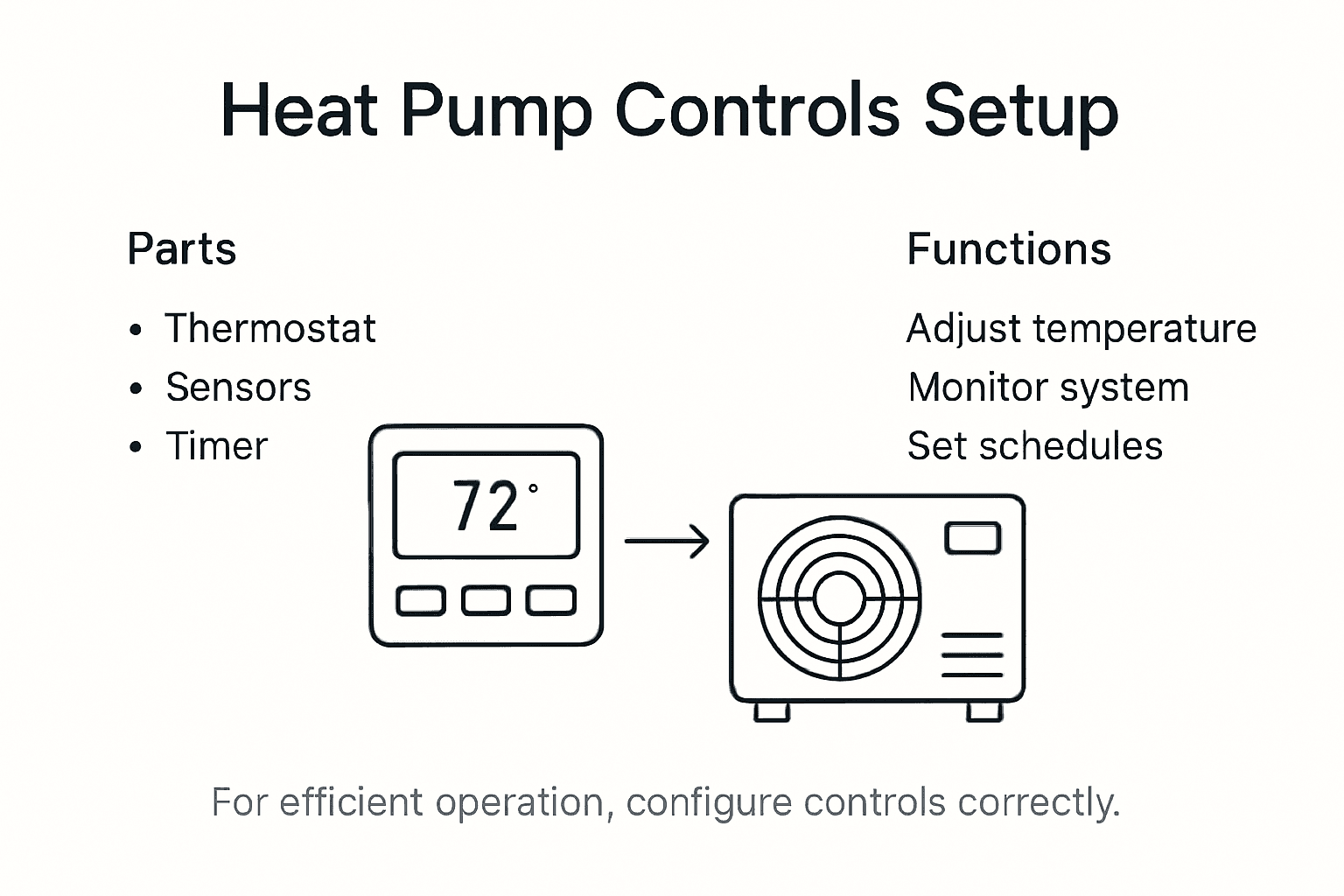 Infographic overview heat pump controls setup