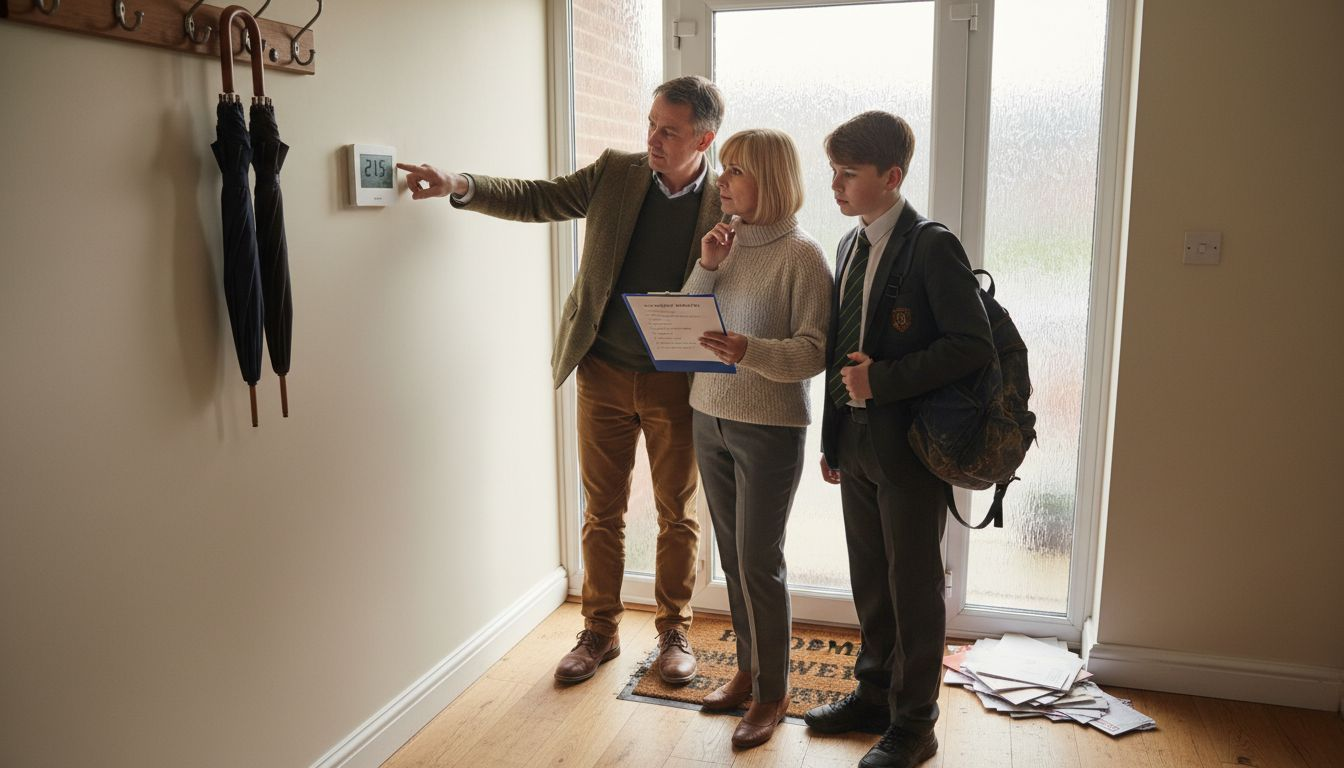 Family reviewing heating upgrade in Hampshire home