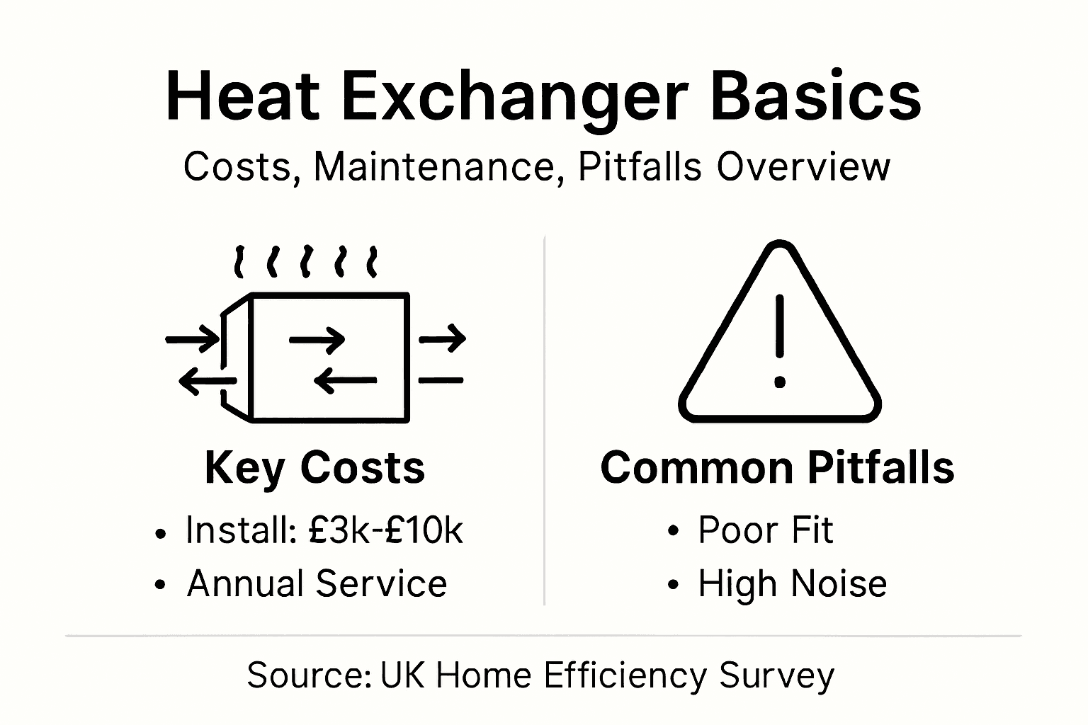 Infographic on heat exchanger costs and pitfalls