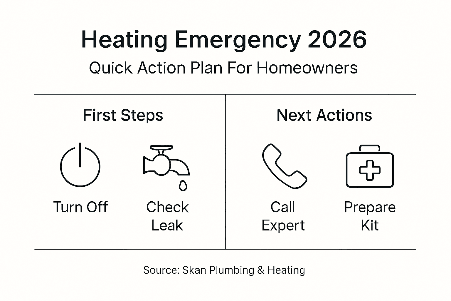 Infographic quick guide for heating emergency