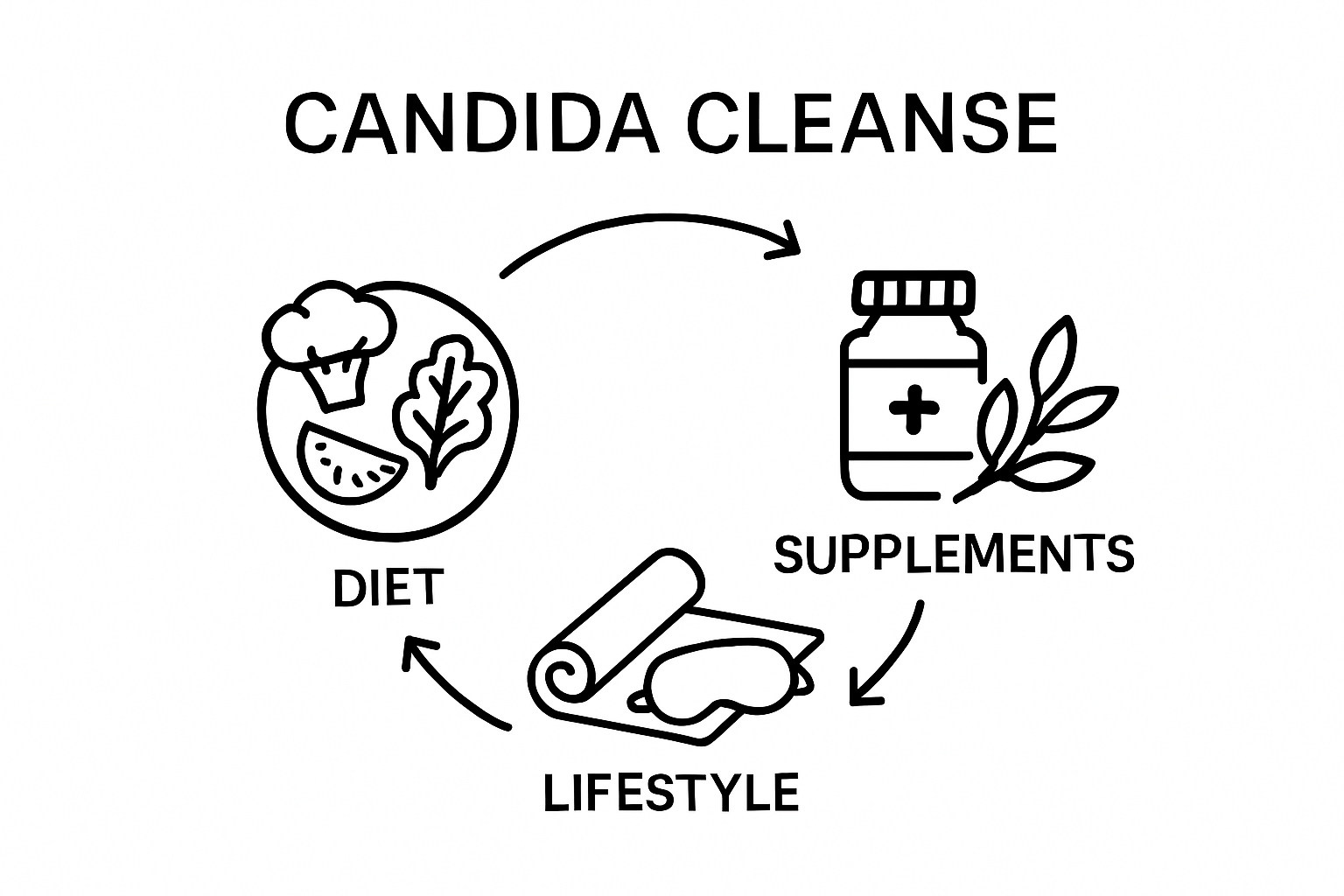 Simple comparison of diet, supplements, and lifestyle for Candida cleanse