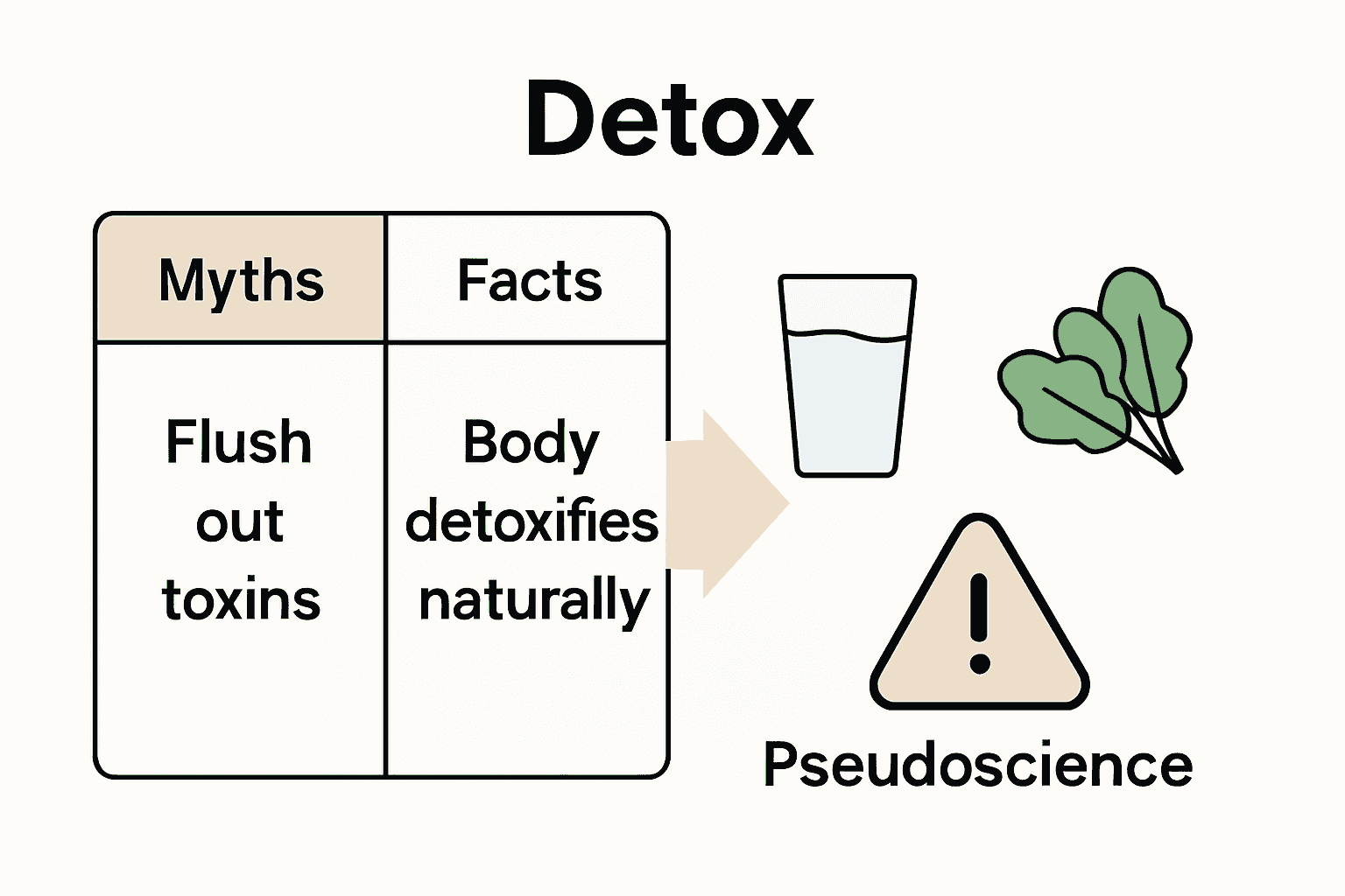 Infographic comparing liver detox myths versus evidence-based facts.