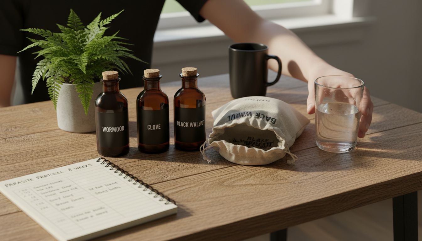 Natural parasite cleanse supplements organized