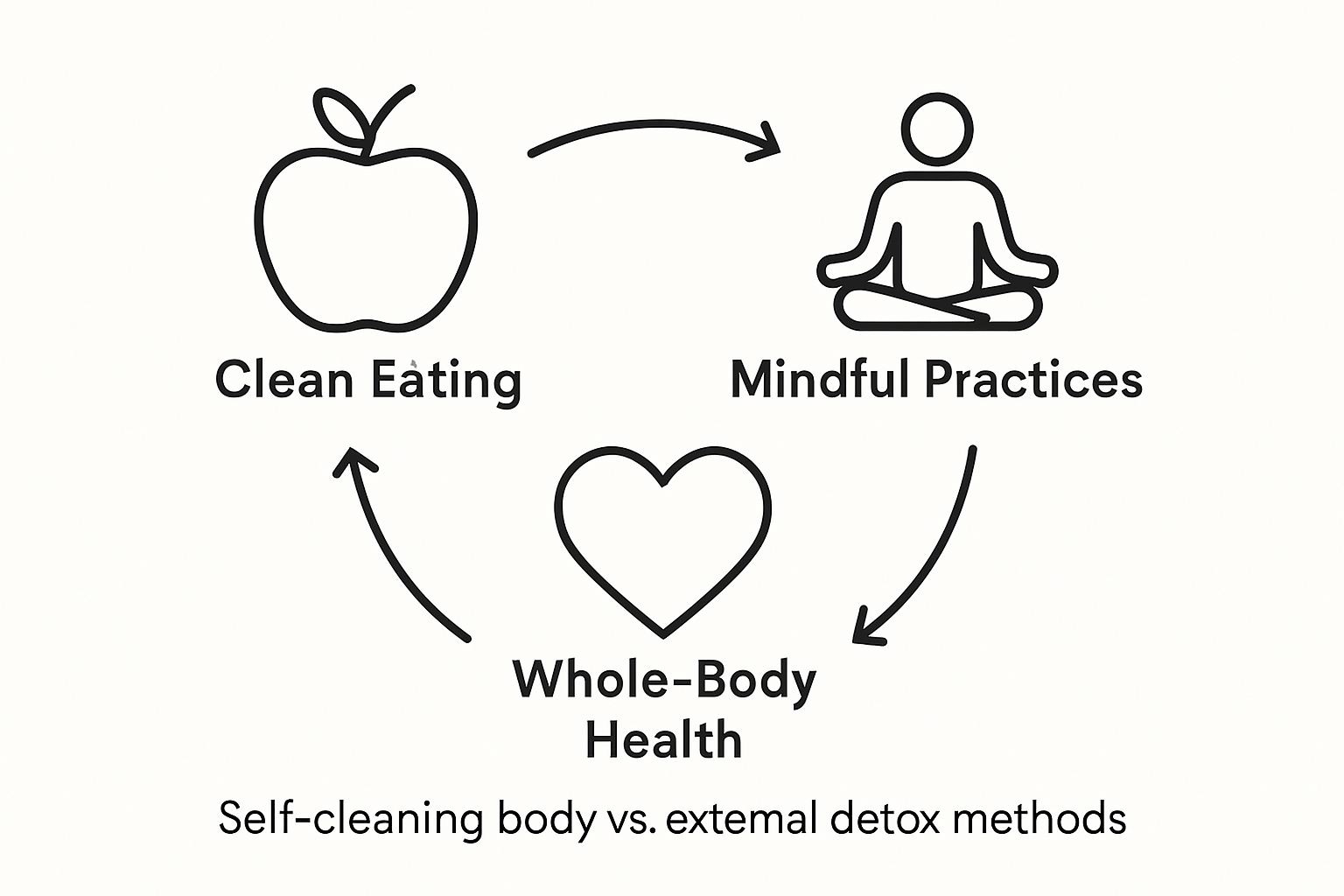 Infographic showing holistic detox steps