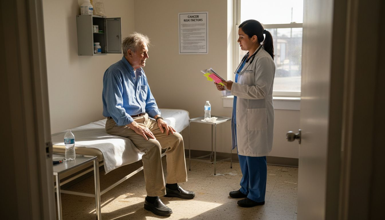 Physician discussing parasite risks with patient