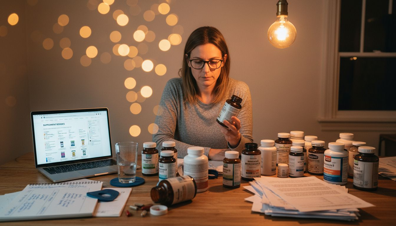 Woman choosing natural liver supplements