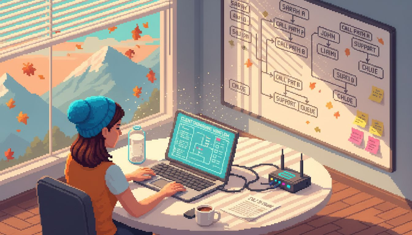 Administrator mapping call queue workflow