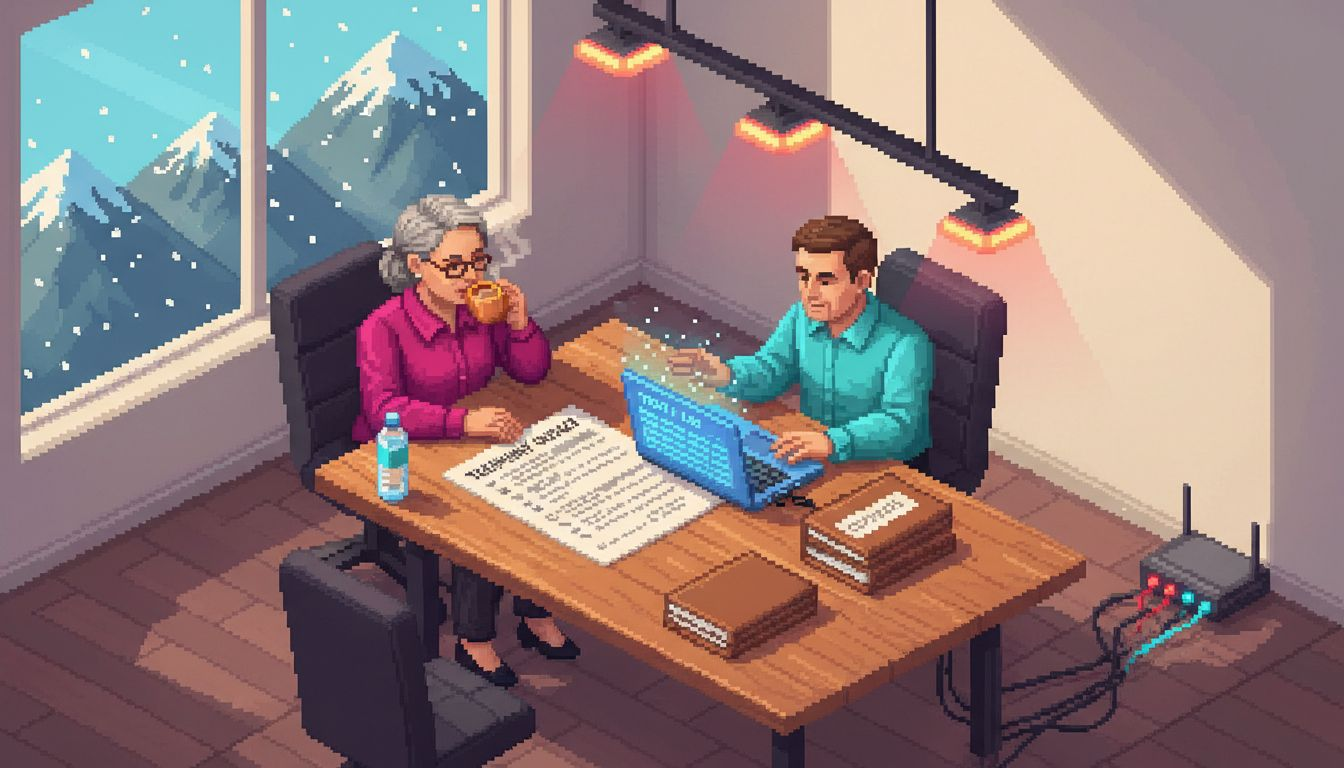 Law firm staff reviewing telephony audit checklist