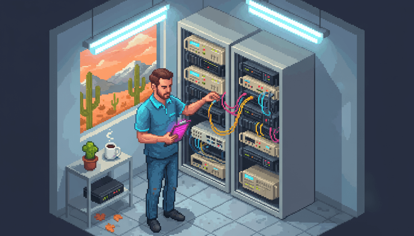 Technician maintaining healthcare VoIP devices