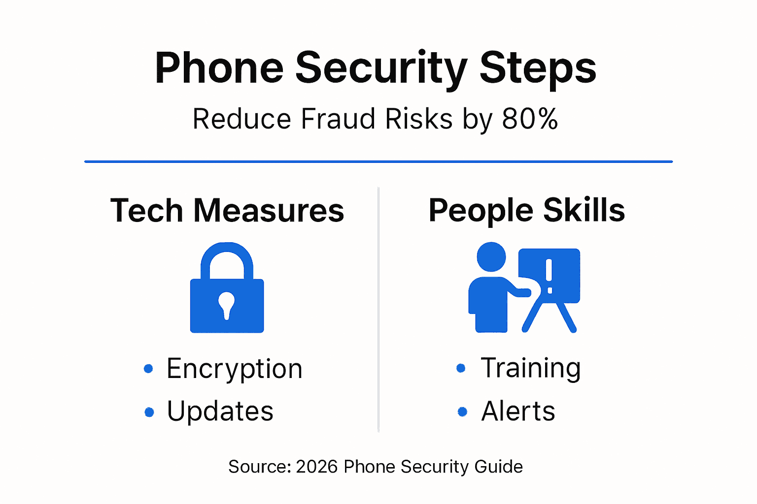 Infographic showing steps for phone security