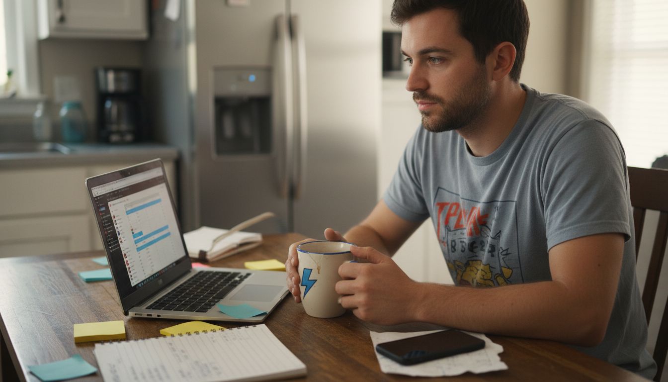 Streamer planning live stream schedule