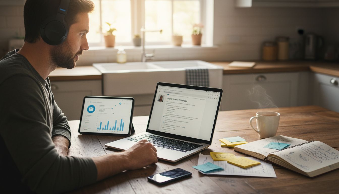 Man creating content for target audience