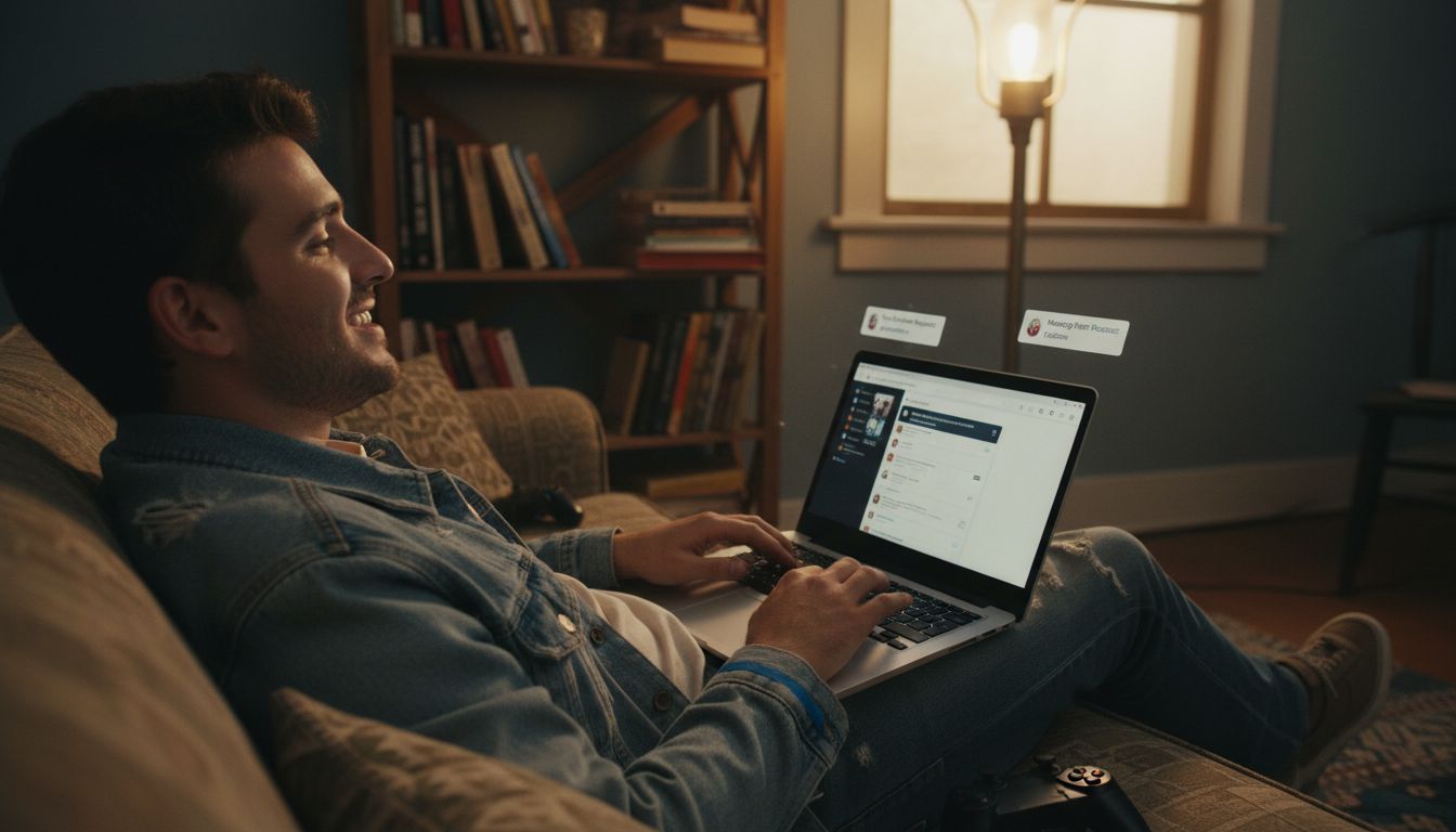 Creator engaging with online community