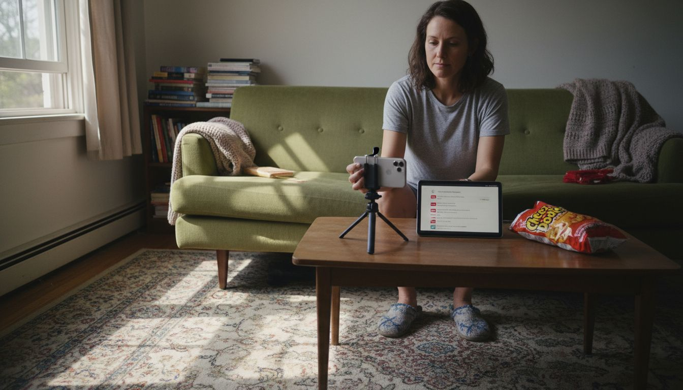 Creator recording subscription content at home