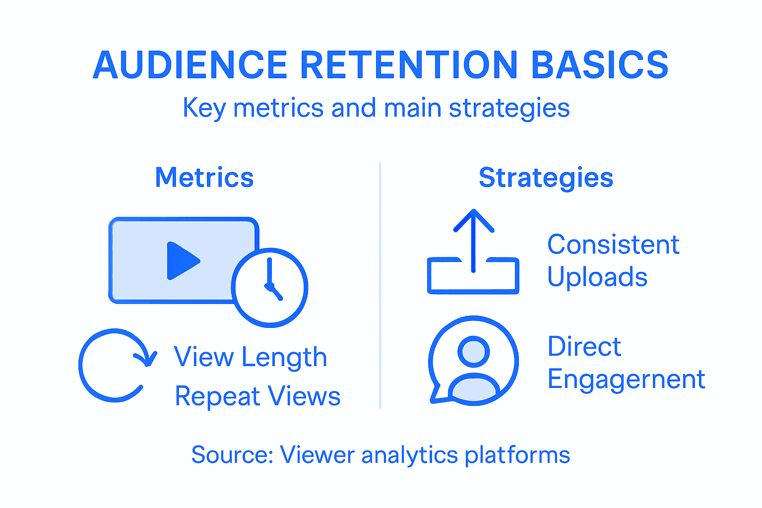 Infographic outlining core retention metrics and strategies