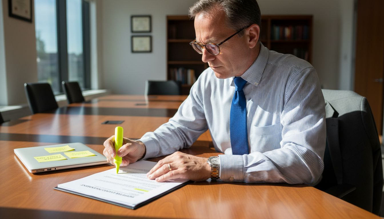 Attorney marking content licensing contract details