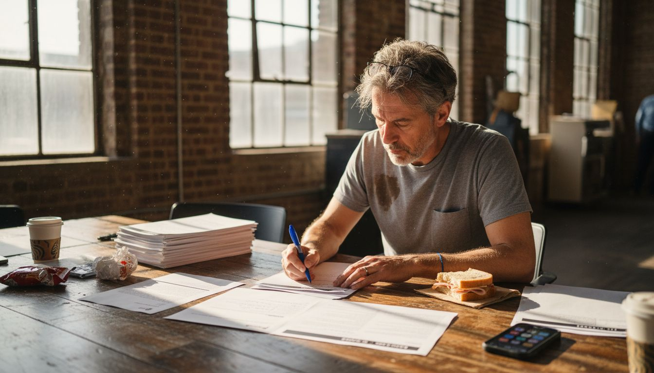 Man adding personal commentary to content