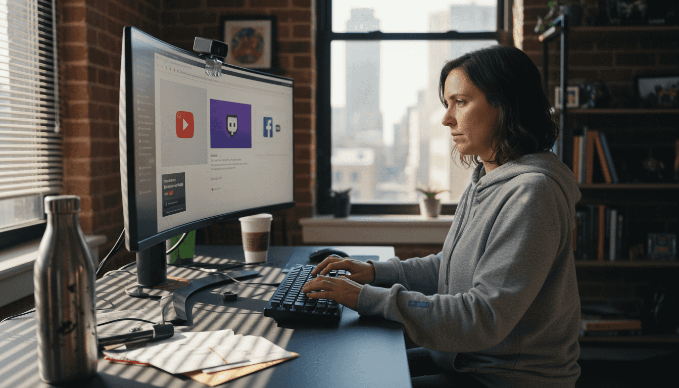 Content creator using multistream dashboard