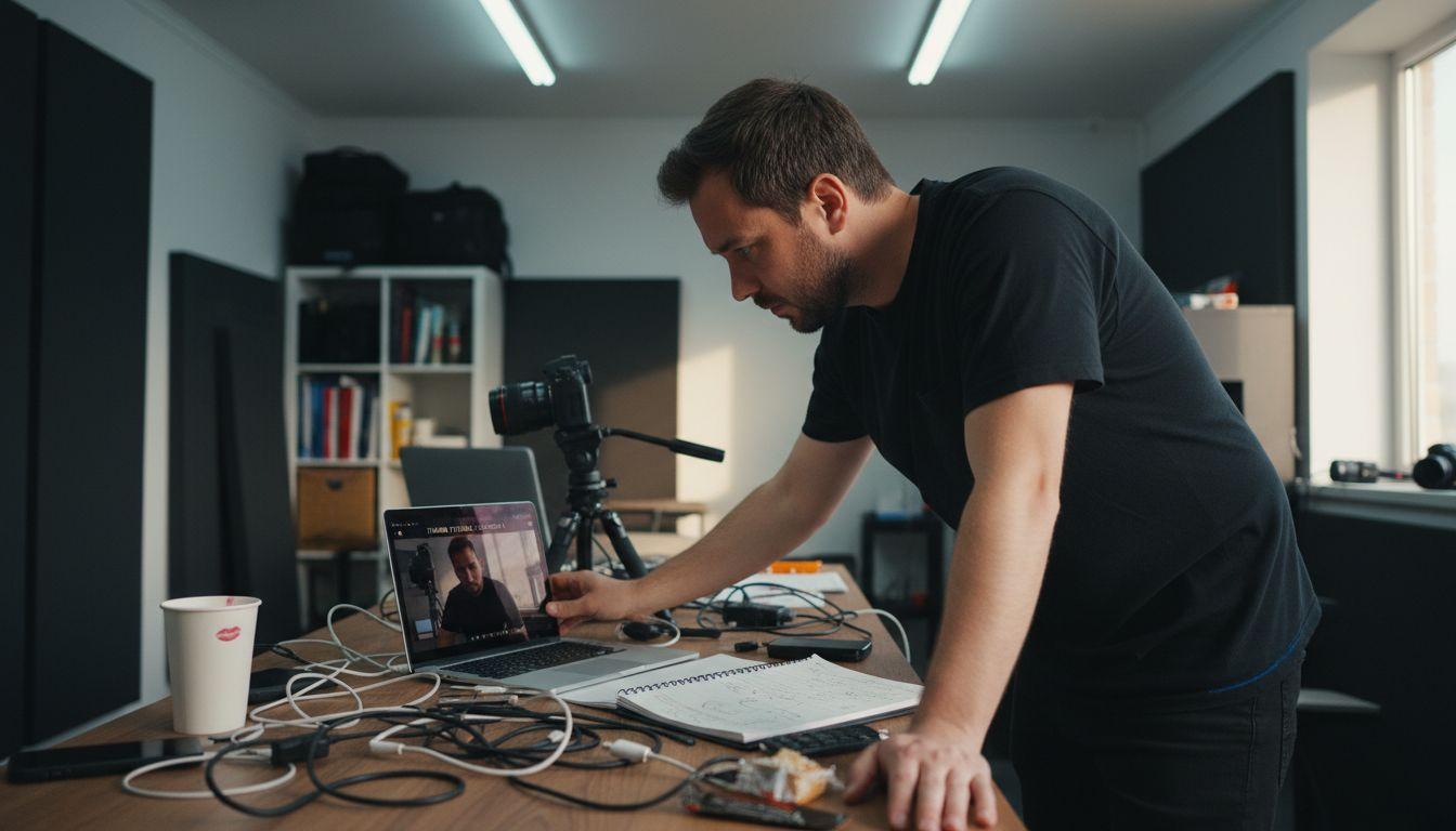 Recording exclusive video in informal studio