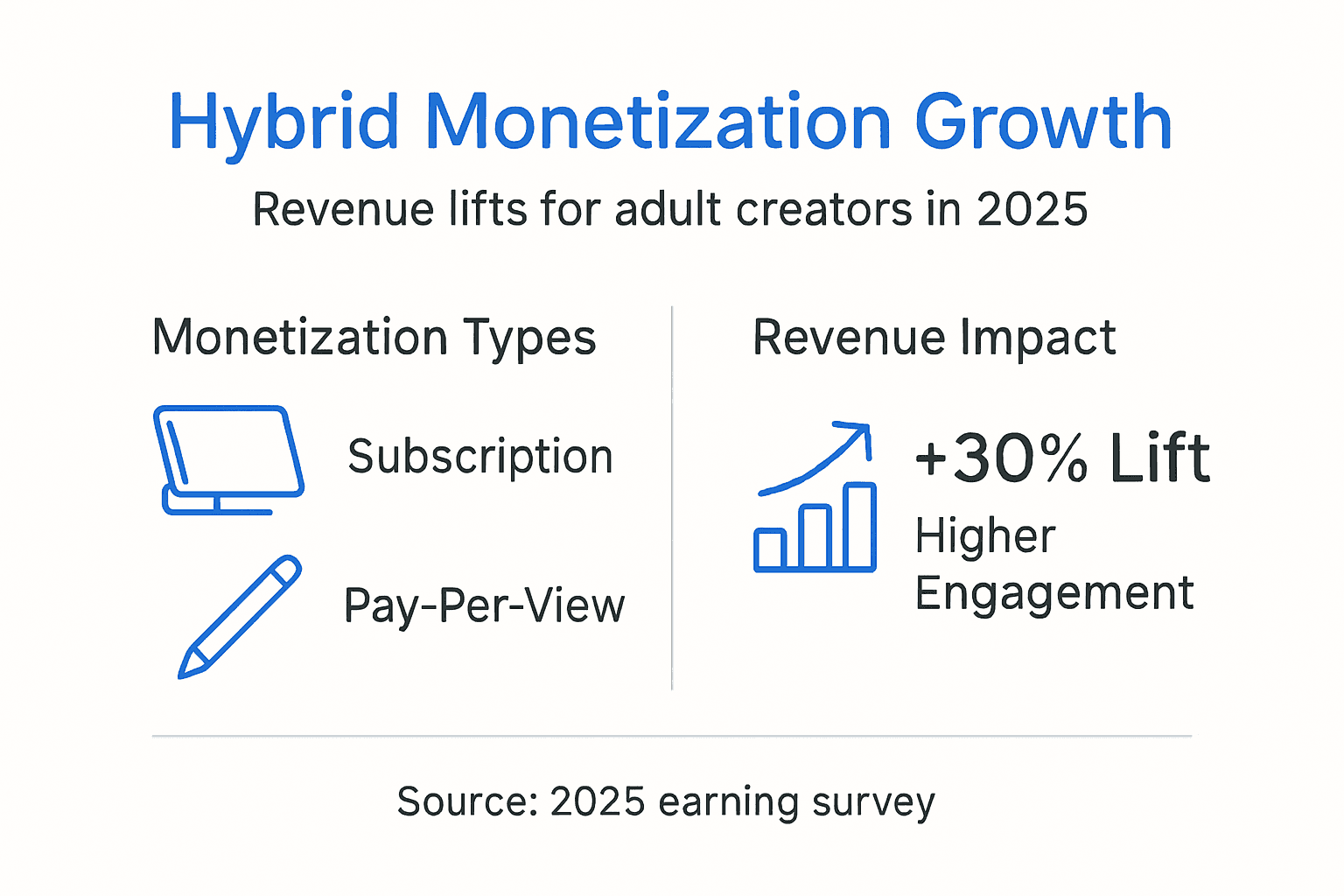 Infographic illustrating hybrid monetization revenue lift