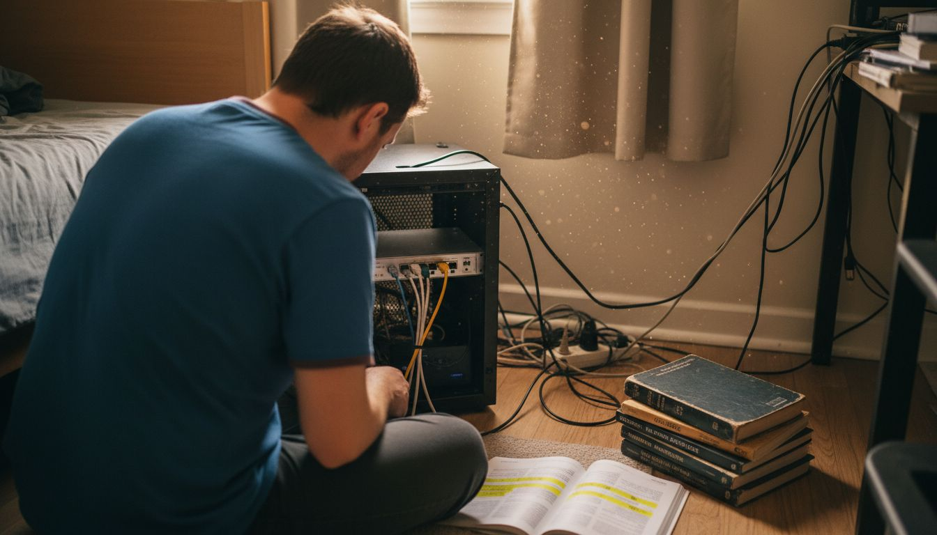 Home network rack setup for low-latency streaming