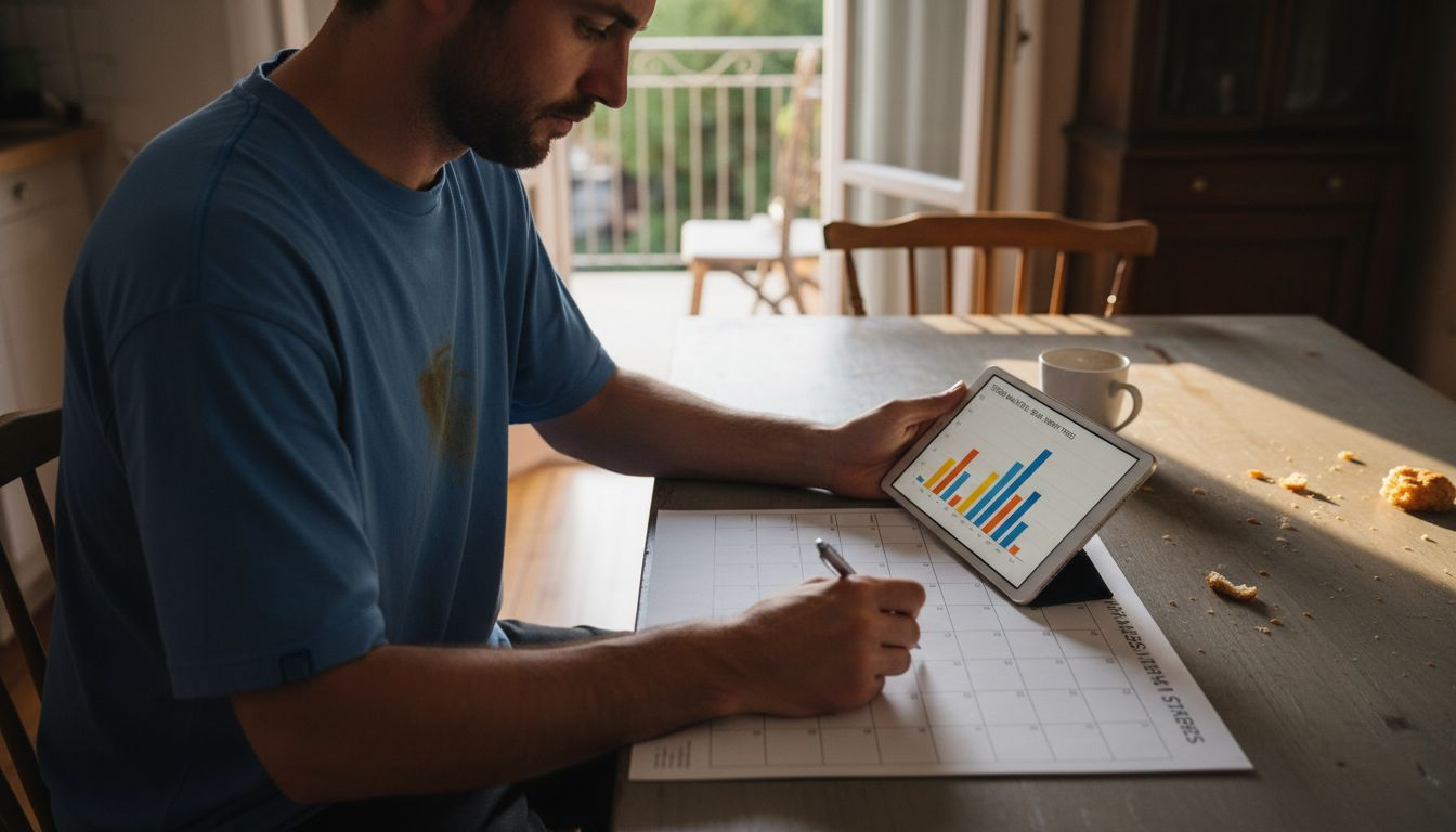 Streamer planning schedule with analytics chart and calendar