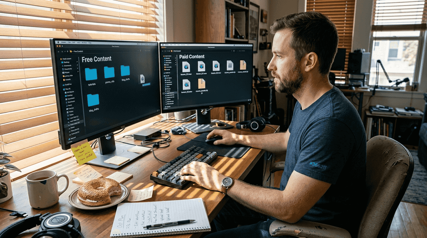 Creator migrating files to paid platform