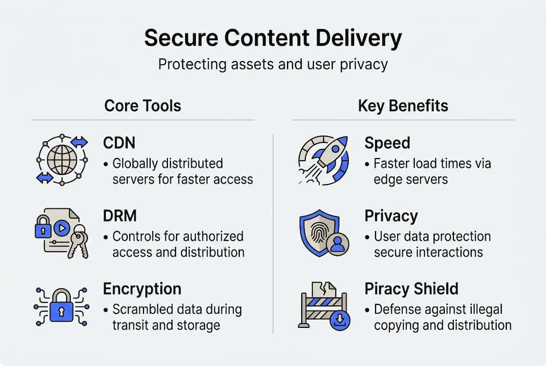 Infographic on secure delivery tools and benefits