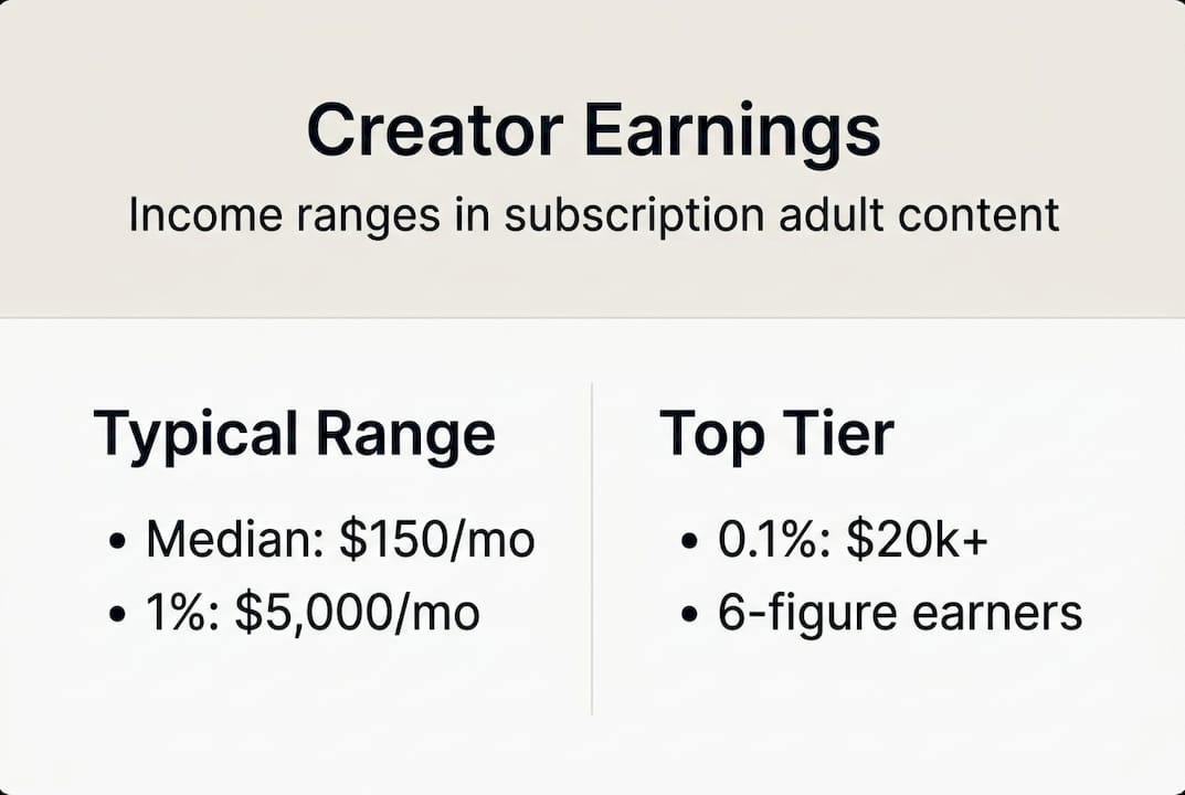 Infographic showing creator earnings benchmarks