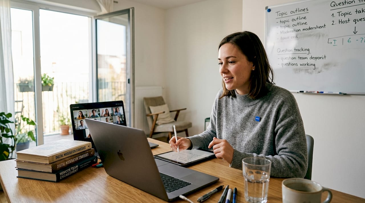 Course creator hosting interactive group session