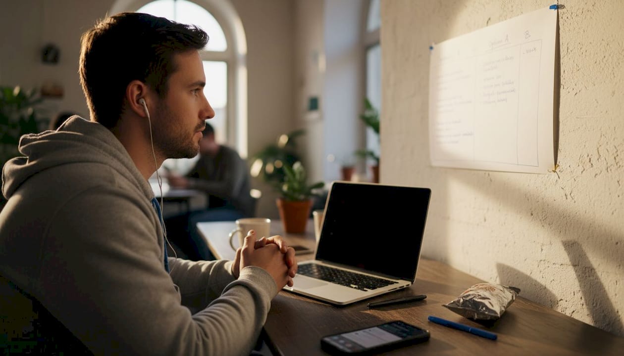 Worker reviewing subscriber perk comparison chart