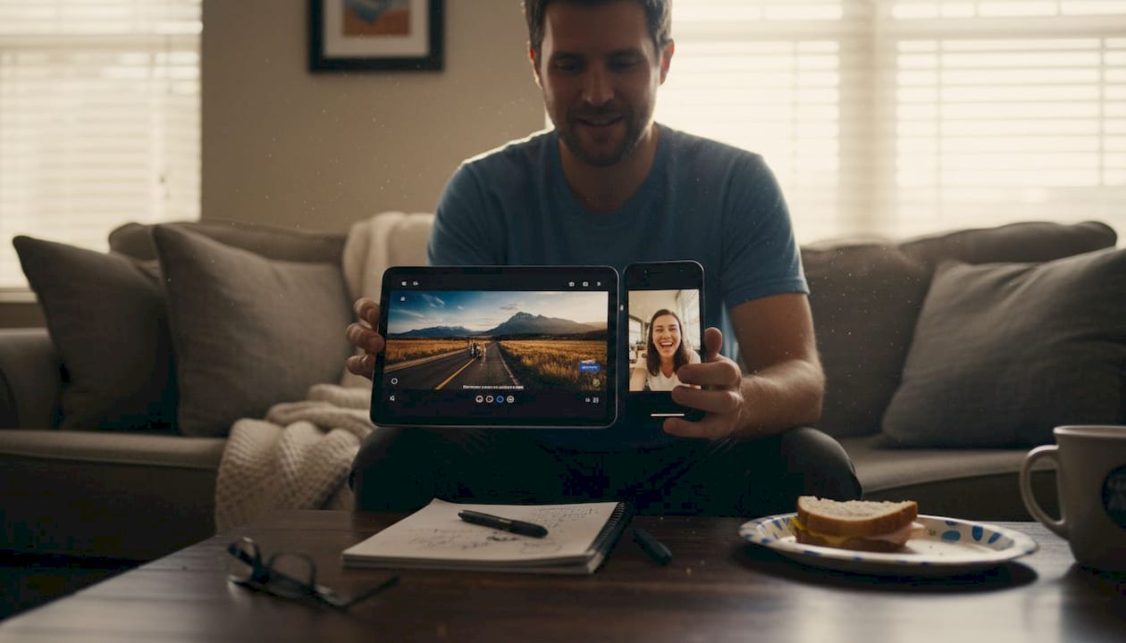 Man reviews authentic and polished video content