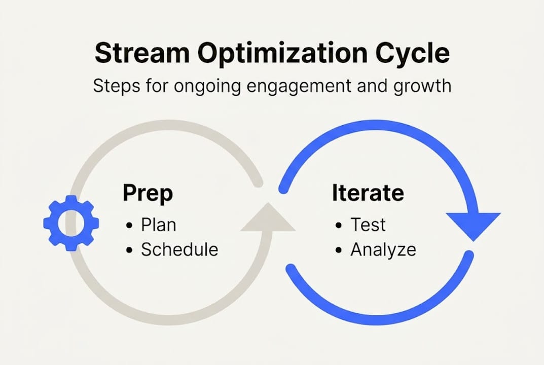 Infographic summarizing stream optimization process