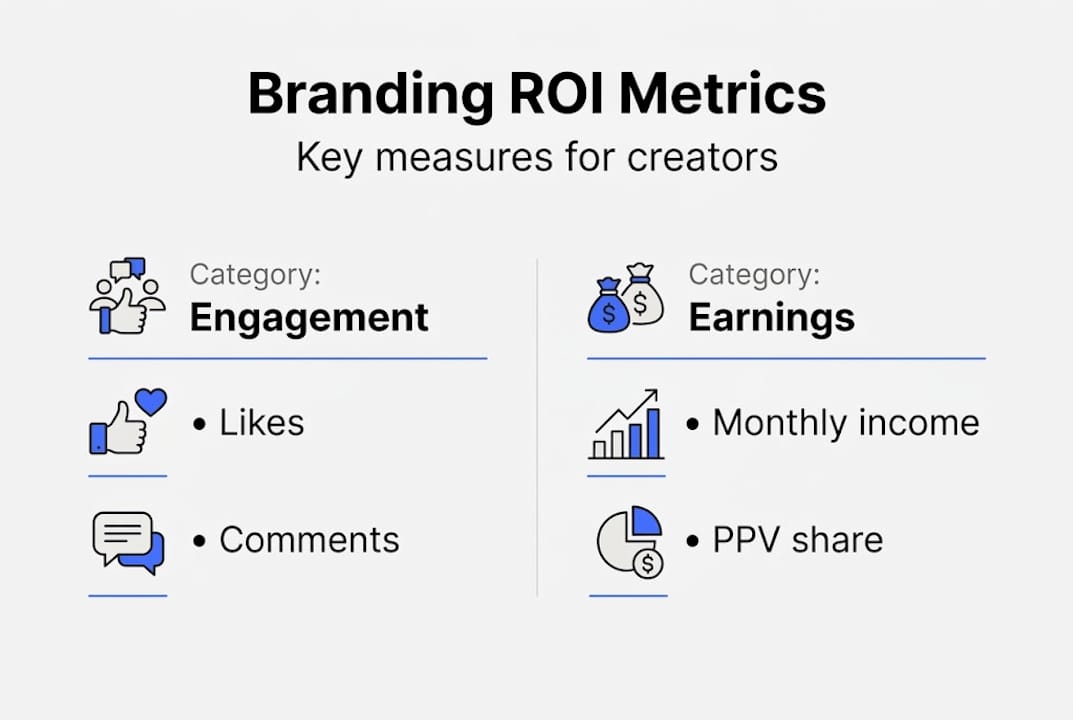 Infographic comparing branding key metrics