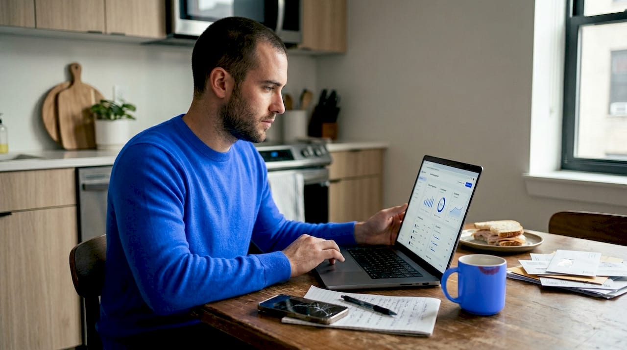 Creator checking content performance metrics