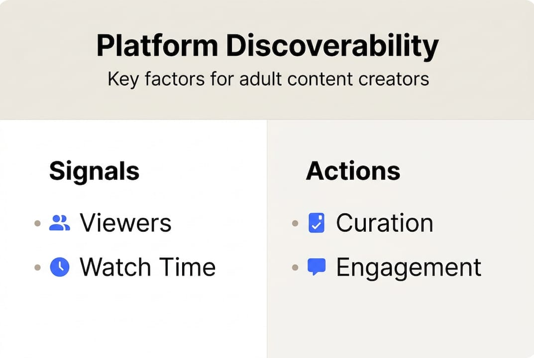 Infographic on discoverability signals and actions