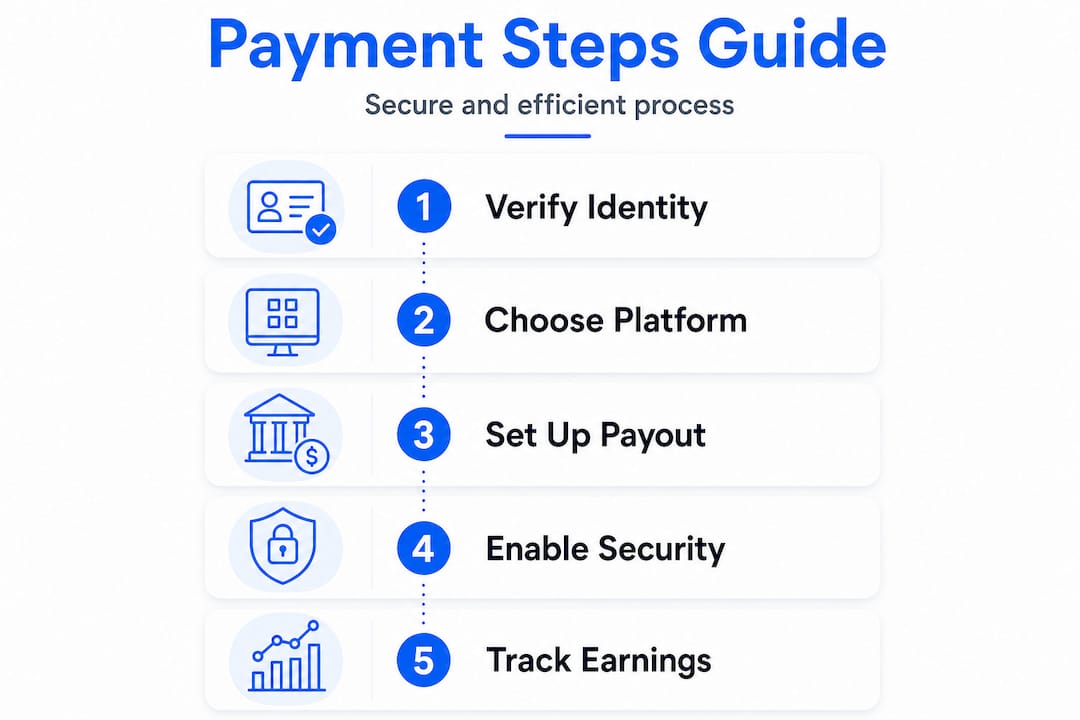 Infographic of secure payment process steps