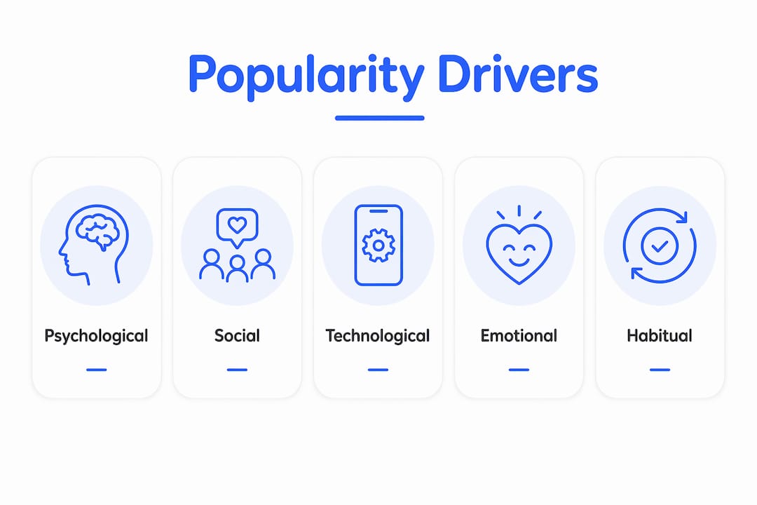 Infographic showing hierarchy of adult content popularity drivers