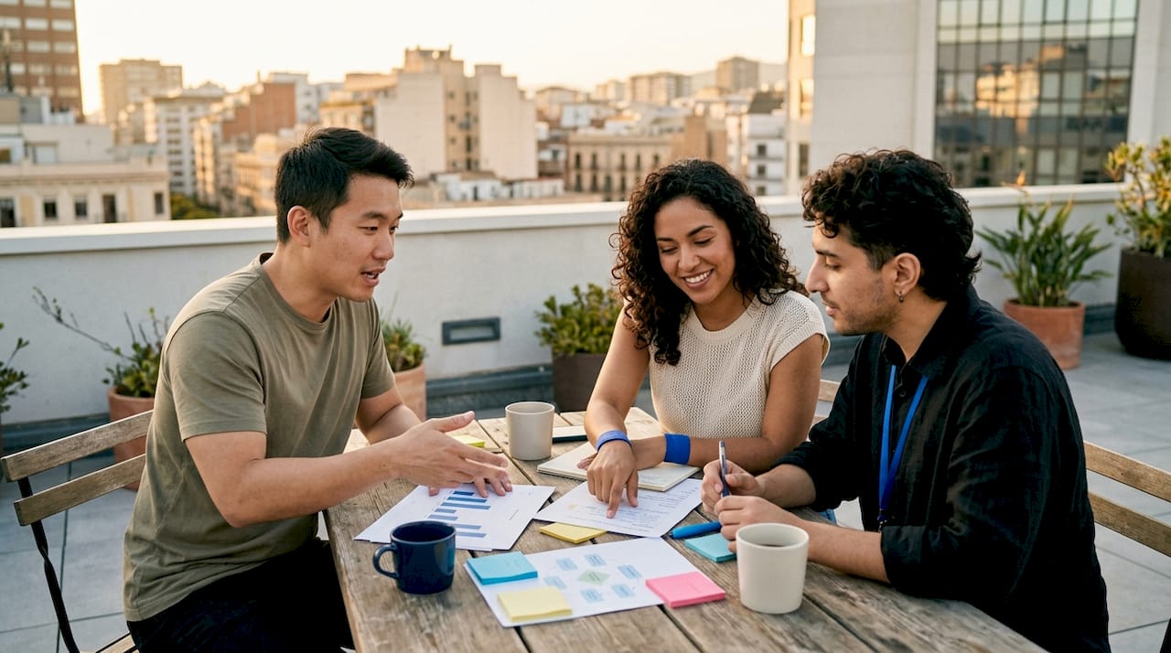 Creators collaborating on monetization strategies